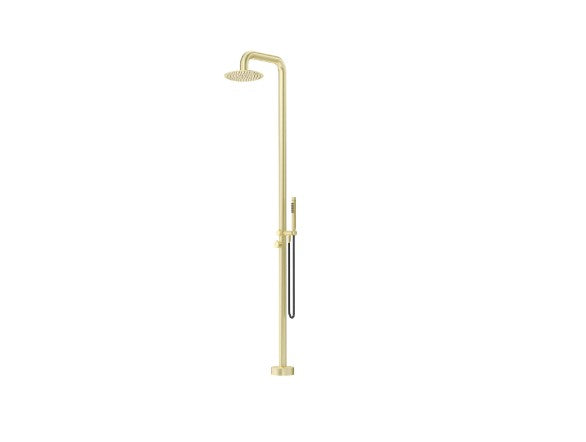 Bella Vista Mica Soft Square Freestanding Outdoor Shower French Gold