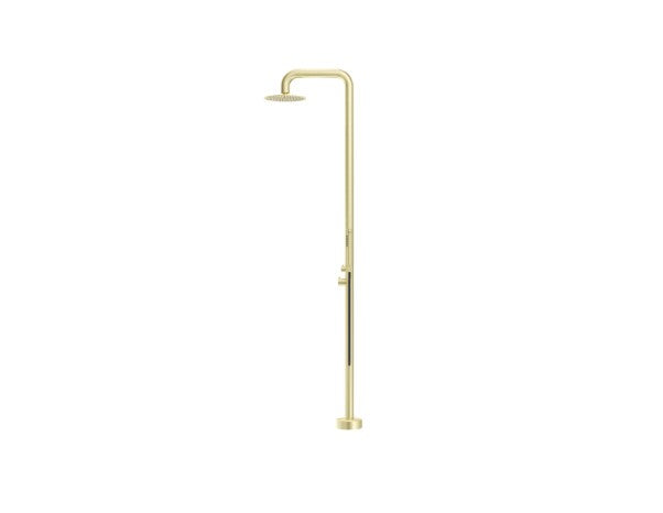 Bella Vista Mica Soft Square Freestanding Outdoor Shower French Gold