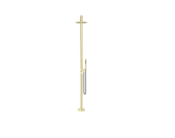 Bella Vista Mica Soft Square Freestanding Outdoor Shower French Gold
