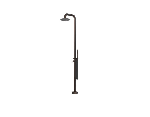 Bella Vista Mica Soft Square Freestanding Outdoor Shower Dusk Bronze