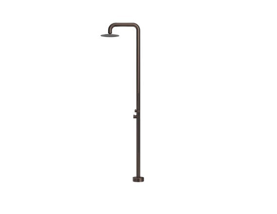 Bella Vista Mica Soft Square Freestanding Outdoor Shower Dusk Bronze
