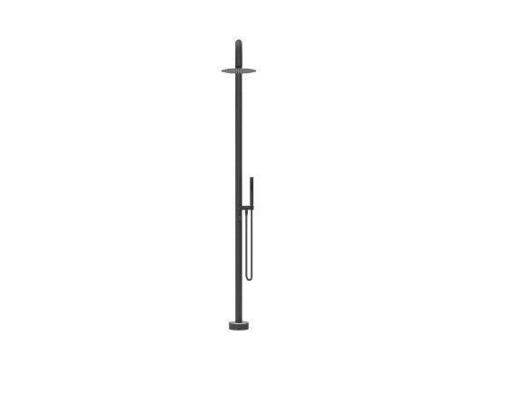 Bella Vista Mica Gooseneck Freestanding Outdoor Shower Black