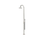 Bella Vista Mica Gooseneck Freestanding Outdoor Shower Brushed Nickel