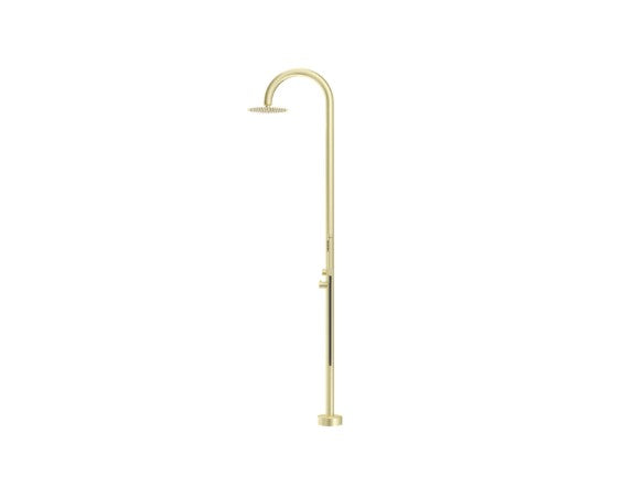 Bella Vista Mica Gooseneck Freestanding Outdoor Shower French Gold