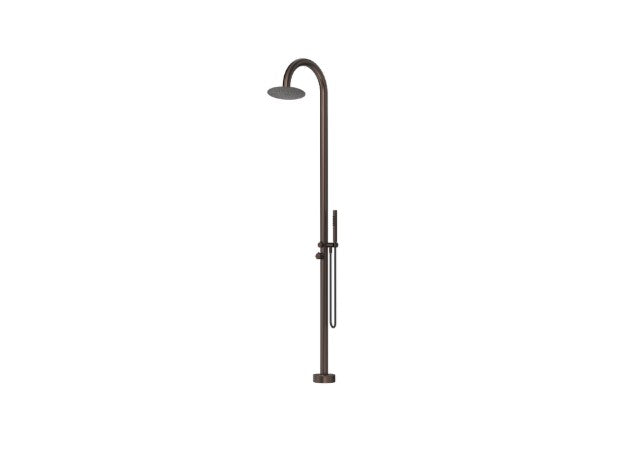 Bella Vista Mica Gooseneck Freestanding Outdoor Shower Dusk Bronze