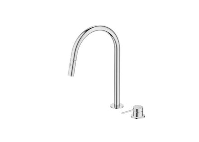 Bella Vista Mica Pull Out Hob Mixer Set Chrome