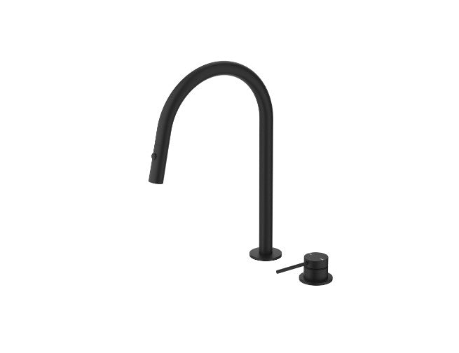 Bella Vista Mica Pull Out Hob Mixer Set Black