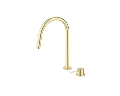 Bella Vista Mica Pull Out Hob Mixer Set French Gold