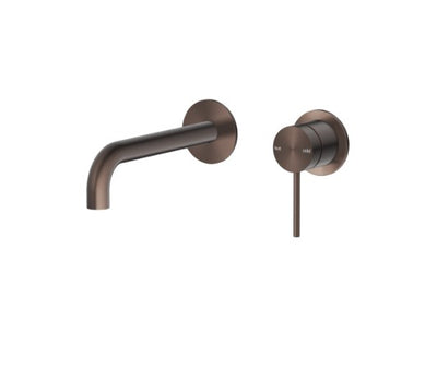 Bella Vista Mica Wall Spout Combo - Curved Spout 2P Dusk Bronze  - Trim Kit Only