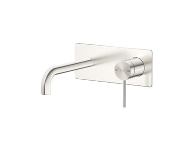 Bella Vista Mica Wall Spout Combo - Curved Spout 1P Brushed Nickel - Trim Kit Only
