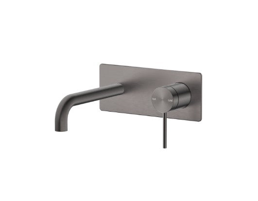 Bella Vista Mica Wall Spout Combo - Curved Spout 1P Gun Metal - Trim Kit Only