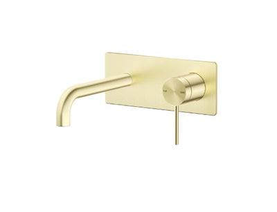Bella Vista Mica Wall Spout Combo - Curved Spout 1P French Gold - Trim Kit Only