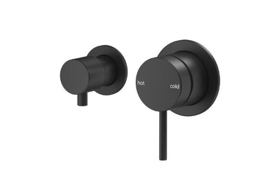 Bella Vista Mica Shower Mixer Diverter - Sideways Black - Trim Kit Only