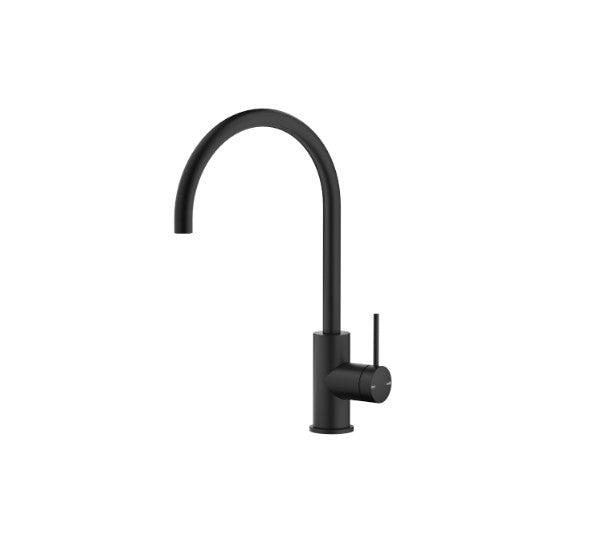 Bella Vista Mica Gooseneck Sink Mixer Black