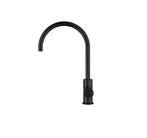 Bella Vista Mica Gooseneck Sink Mixer Black