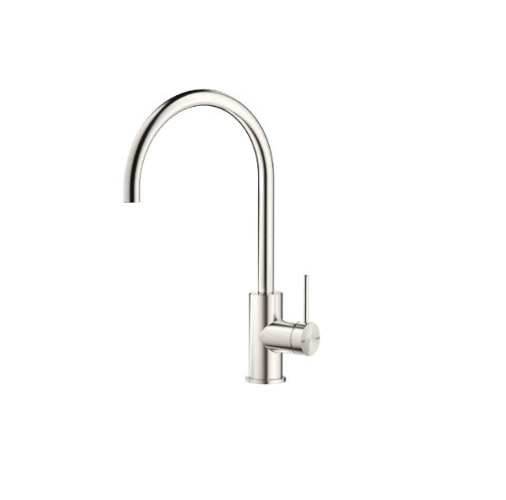 Bella Vista Mica Gooseneck Sink Mixer Brushed Nickel