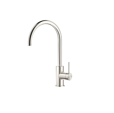 Bella Vista Mica Gooseneck Sink Mixer Brushed Nickel