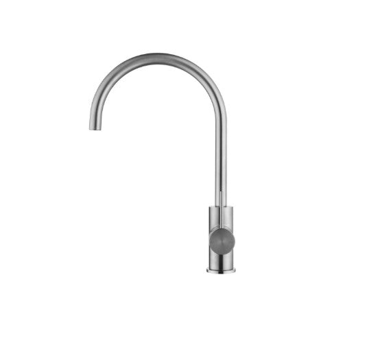 Bella Vista Mica Gooseneck Sink Mixer Brushed Nickel