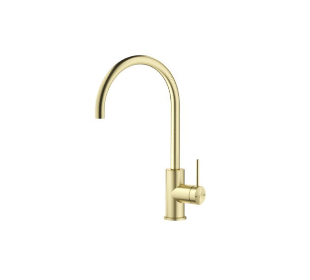 Bella Vista Mica Gooseneck Sink Mixer French Gold
