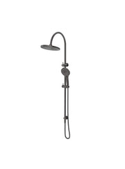 Bella Vista Mica Gooseneck Dual Shower Rail Gun Metal