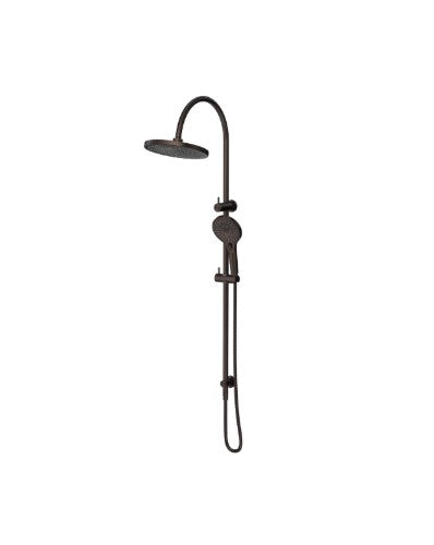 Bella Vista Mica Gooseneck Dual Shower Rail Dusk Bronze