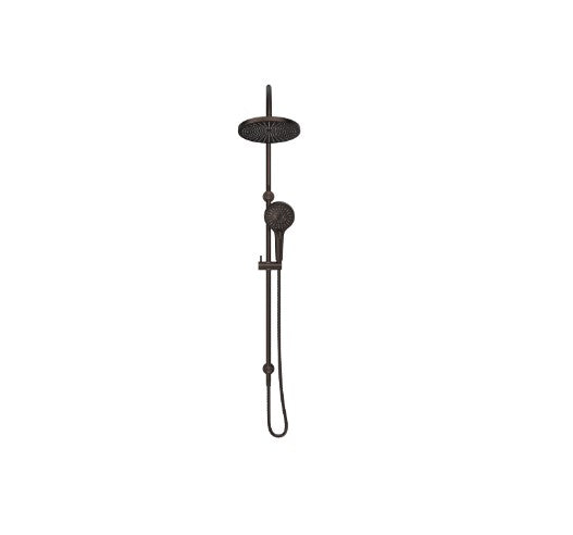 Bella Vista Mica Gooseneck Dual Shower Rail Dusk Bronze