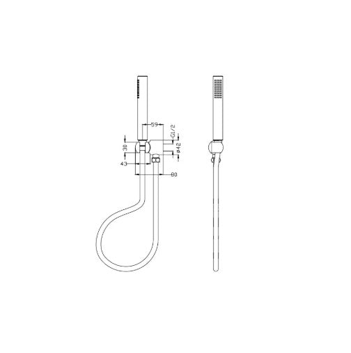 Bella Vista Mica Handheld Slim Handshower Chrome