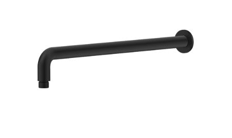 Bella Vista Mica Shower Arm 450mm Black - Curved