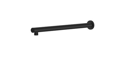 Bella Vista Mica Shower Arm 450mm Black - Straight