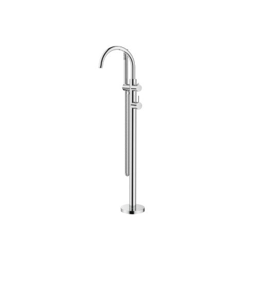 Bella Vista Mica Freestanding Bath Mixer with Hand Shower Chrome
