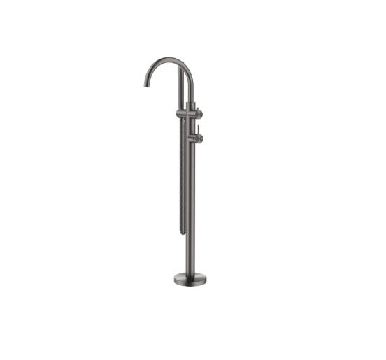 Bella Vista Mica Freestanding Bath Mixer with Hand Shower Gun Metal