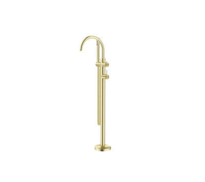 Bella Vista Mica Freestanding Bath Mixer with Hand Shower French Gold