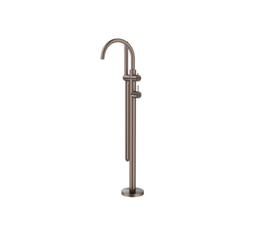 Bella Vista Mica Freestanding Bath Mixer with Hand Shower Dusk Bronze
