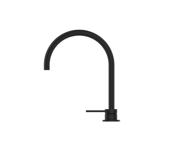 Bella Vista Gooseneck Hob Sink/Basin Mixer Set Black