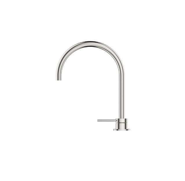 Bella Vista Gooseneck Hob Sink/Basin Mixer Set Brushed Nickel