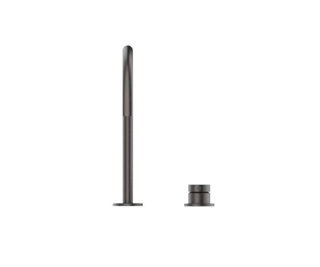 Bella Vista Gooseneck Hob Sink/Basin Mixer Set Gun Metal