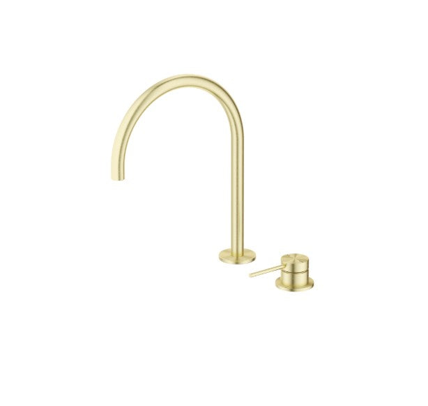 Bella Vista Gooseneck Hob Sink/Basin Mixer Set French Gold