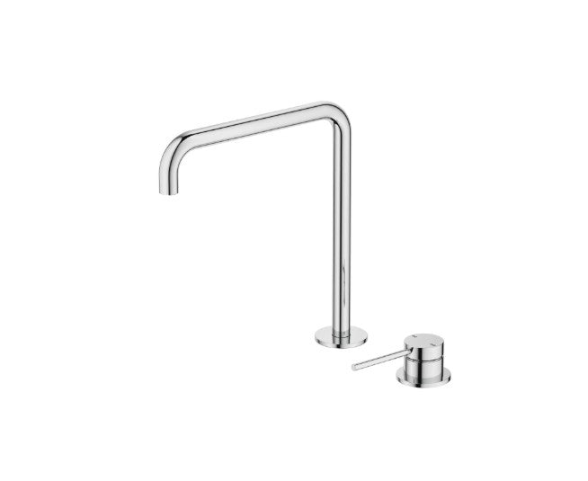 Bella Vista Mica Soft Square Hob Sink/Basin Mixer Set Chrome