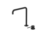 Bella Vista Mica Soft Square Hob Sink/Basin Mixer Set Black