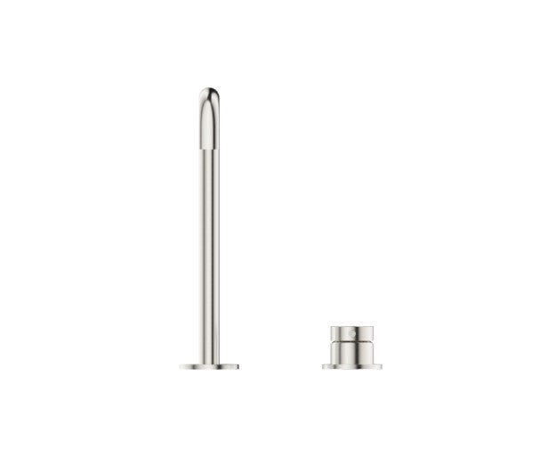 Bella Vista Mica Soft Square Hob Sink/Basin Mixer Set Brushed Nickel