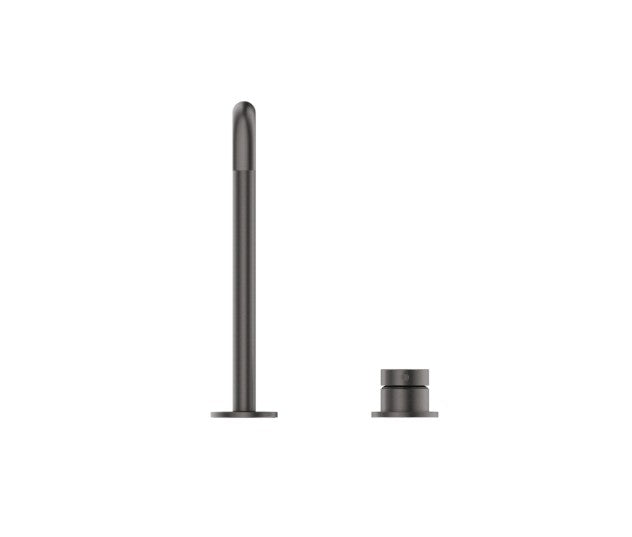 Bella Vista Mica Soft Square Hob Sink/Basin Mixer Set Gun Metal