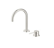 Bella Vista Mica Gooseneck Hob Basin Mixer Brushed Nickel