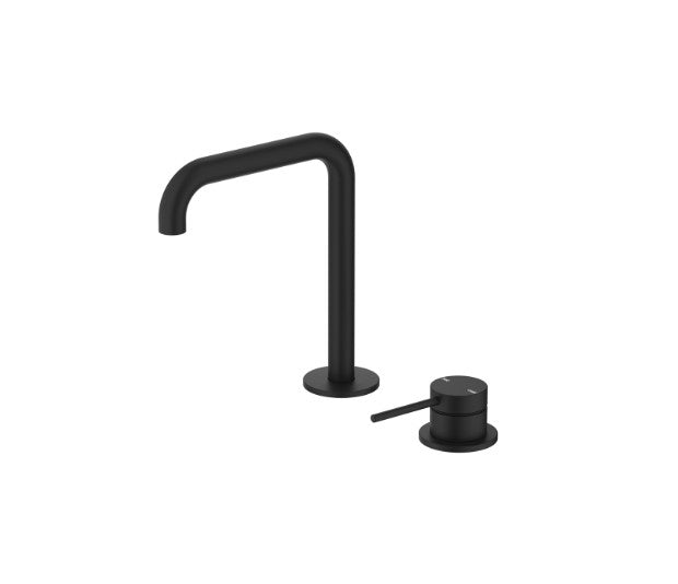 Bella Vista Mica Soft Square Hob Basin Mixer Set Black