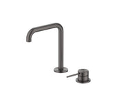 Bella Vista Mica Soft Square Hob Basin Mixer Set Gun Metal