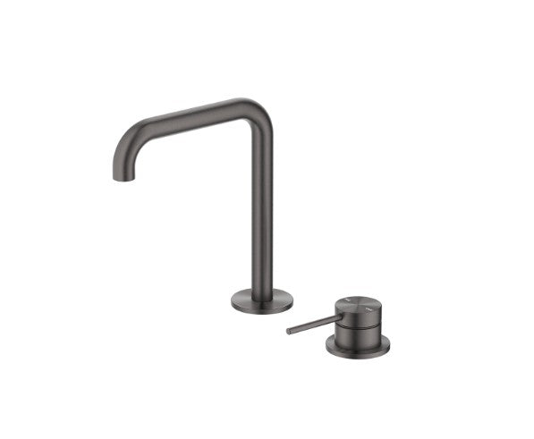Bella Vista Mica Soft Square Hob Basin Mixer Set Gun Metal