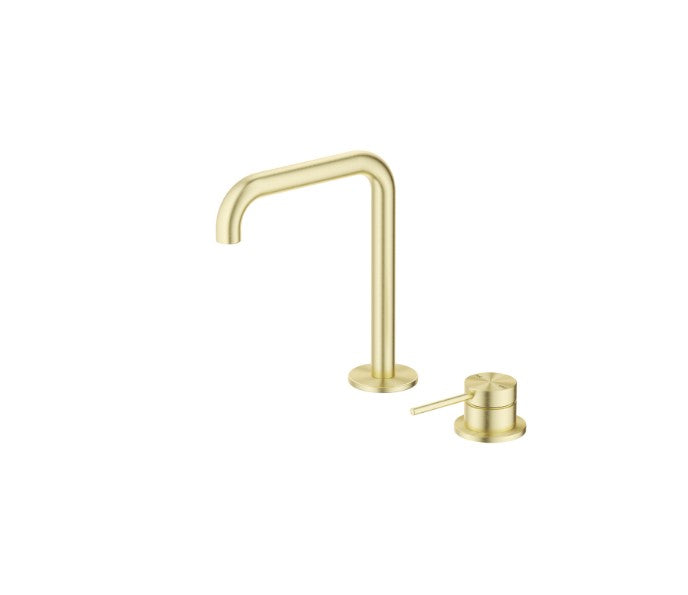 Bella Vista Mica Soft Square Hob Basin Mixer Set French Gold