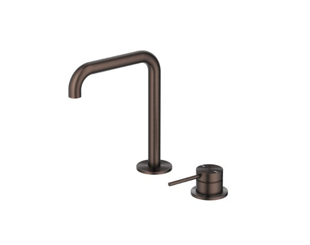 Bella Vista Mica Soft Square Hob Basin Mixer Set Dusk Bronze