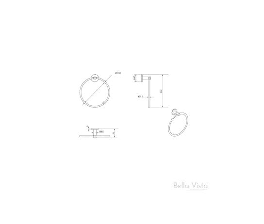 Bella Vista Mica Towel Ring Chrome