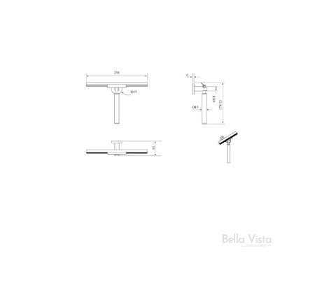 Bella Vista Mica Glass Squeegee Chrome