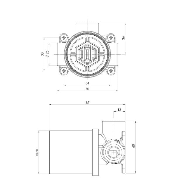 Phoenix SwitchMix Shower/Wall Mixer Rough In Kit